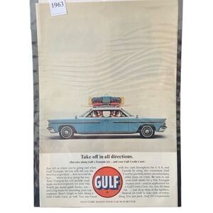 Vintage 1963 Gulf Take Off In All Directions Ad Advertisement
